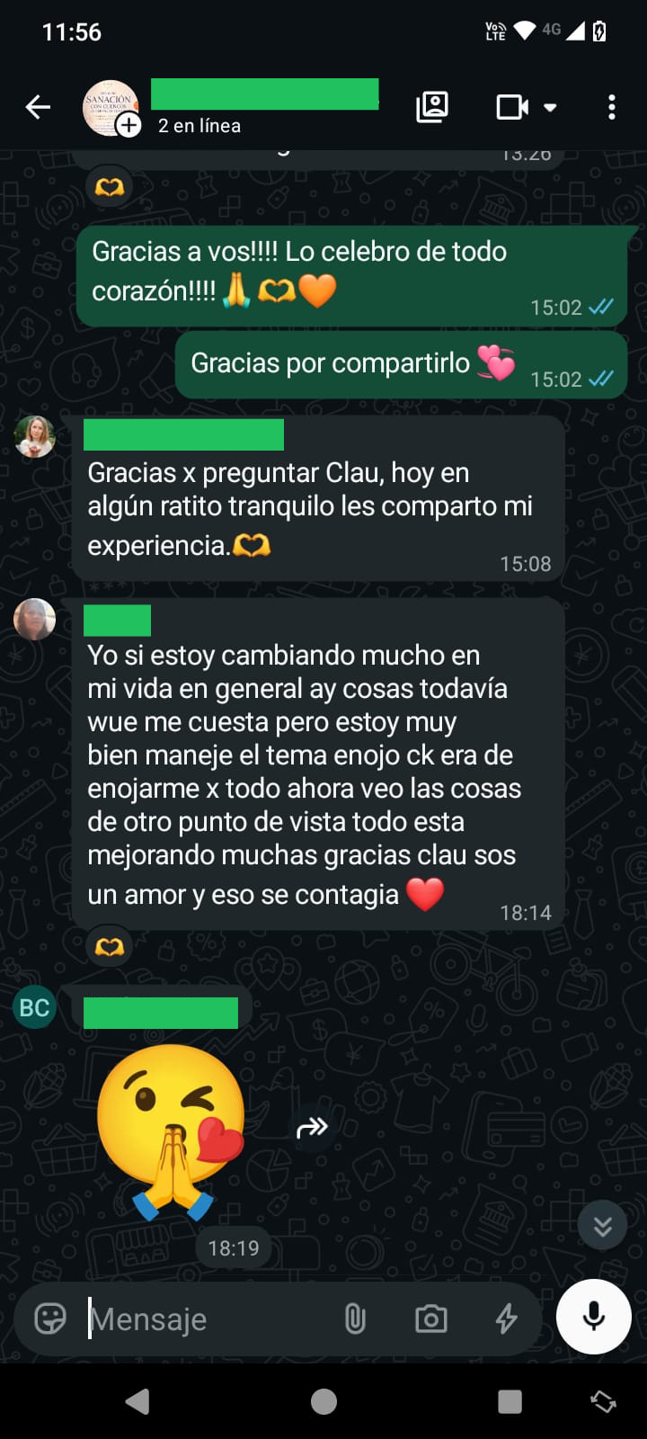Mensaje de una participante del Reto El Arte de Recibir
